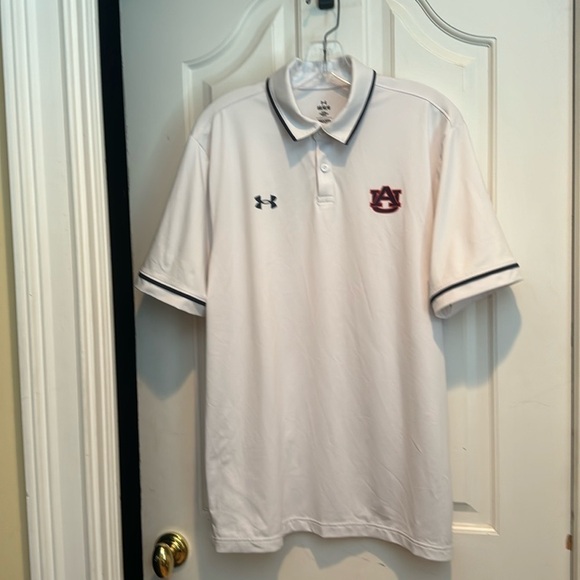 Under Armour 🔥Sale🔥Auburn Tiger shirt. White with black trim, blue orange logo - Picture 1 of 6